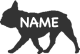 Hunde Silhouette mit Wunschname Wandtattoo