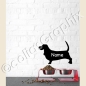 Preview: Basset Hound Hundeaufkleber mit wunschnamen