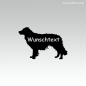 Preview: Australian Shepherd Hundeaufkleber mit Wunschtext
