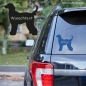 Preview: Afghanischer Windhund Umriss Autoaufkleber mit Hundename