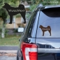 Preview: Akita Umriss Autoaufkleber mit Hundename
