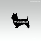 Preview: Australian Terrier Hundeaufkleber mit Wunschtext