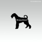 Preview: Airedale Terrier Hundeaufkleber mit Wunschtext