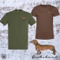 Preview: Dachshund T-Shirt mit dezenten Brustdruck