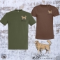 Preview: Golden Retriever T-Shirt mit dezenten Brustdruck