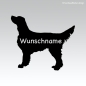 Preview: Gordon Setter Hundeaufkleber mit Wunschtext