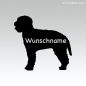 Preview: Lagotto Romagnolo Hundeaufkleber mit Wunschtext