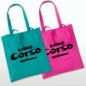 Preview: Shopping Bag Cane Corso in pink undbtuerkis