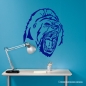 Preview: Gorilla Wandtattoo blau