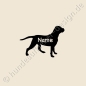Preview: American Bulldog Hundeaufkleber personalisierbar