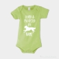 Preview: Baby Body Strampler gruen Flat Coated Retriever