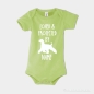 Preview: Afghane Baby Strampler mit Hund & Name green