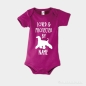 Preview: Afghane Baby Strampler mit Hund & Name pink