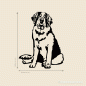 Preview: Bernhardiner Hundeaufkleber Shop