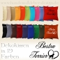Preview: Kissenbezug Hundedruck Boston Terrier