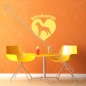Preview: Hunde Wandtattoo Bullmastiff Herz