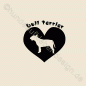 Preview: Bullterrier Hundeaufkleber Herz