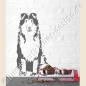 Preview: Collie wandtattoo hunde