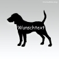 Preview: Coonhound Aufkleber mit Wunschtext