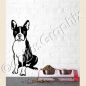 Preview: Boston Terrier wandtattoo hunde