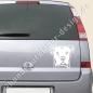 Preview: Dogo Argentino Kopf autoaufkleber