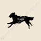Preview: Flat Coated Retriever silhouette aufkleber