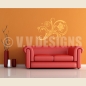 Preview: Blumen Ornament Wandtattoo