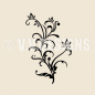Preview: Blumenranke Wandtattoo Aufkleber