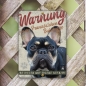Preview: Französische Bulldogge Warnschild DIN A5