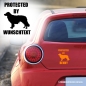 Preview: Protected by Australian Shepherd Autoaufkleber mit Hundename