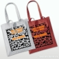 Preview: Hunde Spruch Beutel grau / orange rost