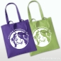 Preview: Berner Sennenhund Tragetasche lila & Kiwi