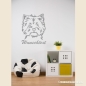 Preview: West Highland Terrier Wandtattoo mit Wunschtext