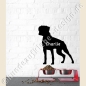 Preview: boxer Hundeaufkleber mit wunschnamen