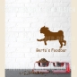 Preview: Mops Hunde Wandtattoo mit Wunschtext