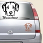 Preview: Rhodesian Ridgeback Hundeaufkleber mit Wunschtext