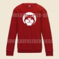 Preview: Akita Hundedruck Kinder Pulli rot