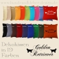 Preview: Kissen mit Hundedruck Golden Retriever