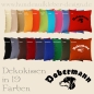 Preview: Kissen mit Hundedruck Dobermann