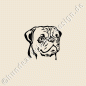 Preview: Mops Hundeaufkleber