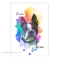 Preview: Hundeportrait mit deinem Foto - Poster mit Wunschtext
