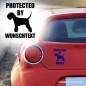 Preview: Protected by Schnauzer Autoaufkleber mit Hundename