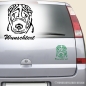Preview: Shar Pei Hunde Autoaufkleber mit Wunschtext