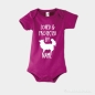 Preview: Baby Strampler Chihuahua & Wunschtext pink