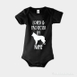 Preview: Baby Strampler Malinois & Wunschtext schwarz