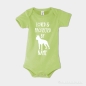 Preview: Baby Strampler Body Boston Terrier gruen
