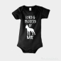 Preview: Baby Strampler Body Boston Terrier schwarz