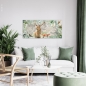 Preview: Tiere des Waldes Wandbehang Beispiel Wohnzimmer