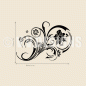 Preview: Blumen Ornament Wandaufkleber