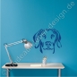 Preview: Weimaraner Kopf als Hunde Wandtattoo
